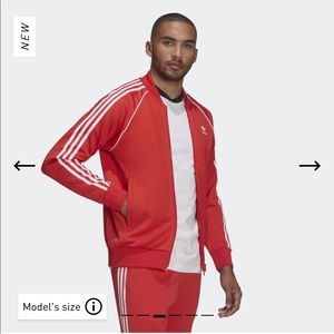 ADICOLOR CLASSICS PRIMEBLUE SST TRACK JACKET in red xs